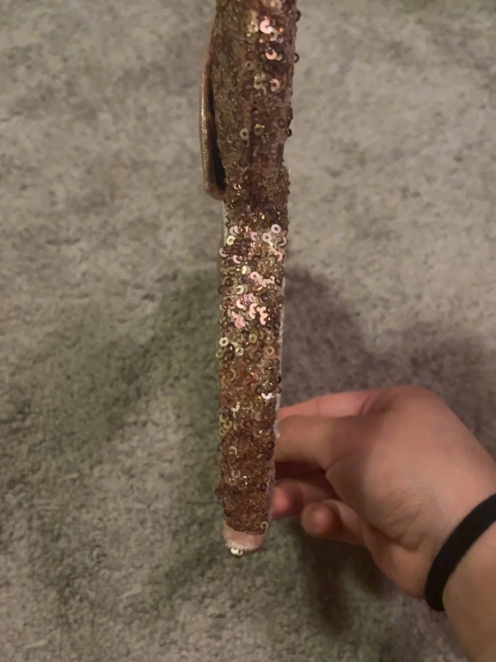 Disney Rose Gold Minnie Mouse Ear Headband with Bow